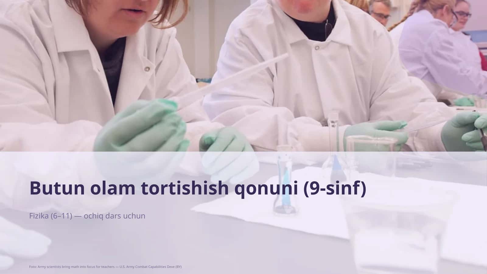 Butun olam tortishish qonuni (9-sinf)