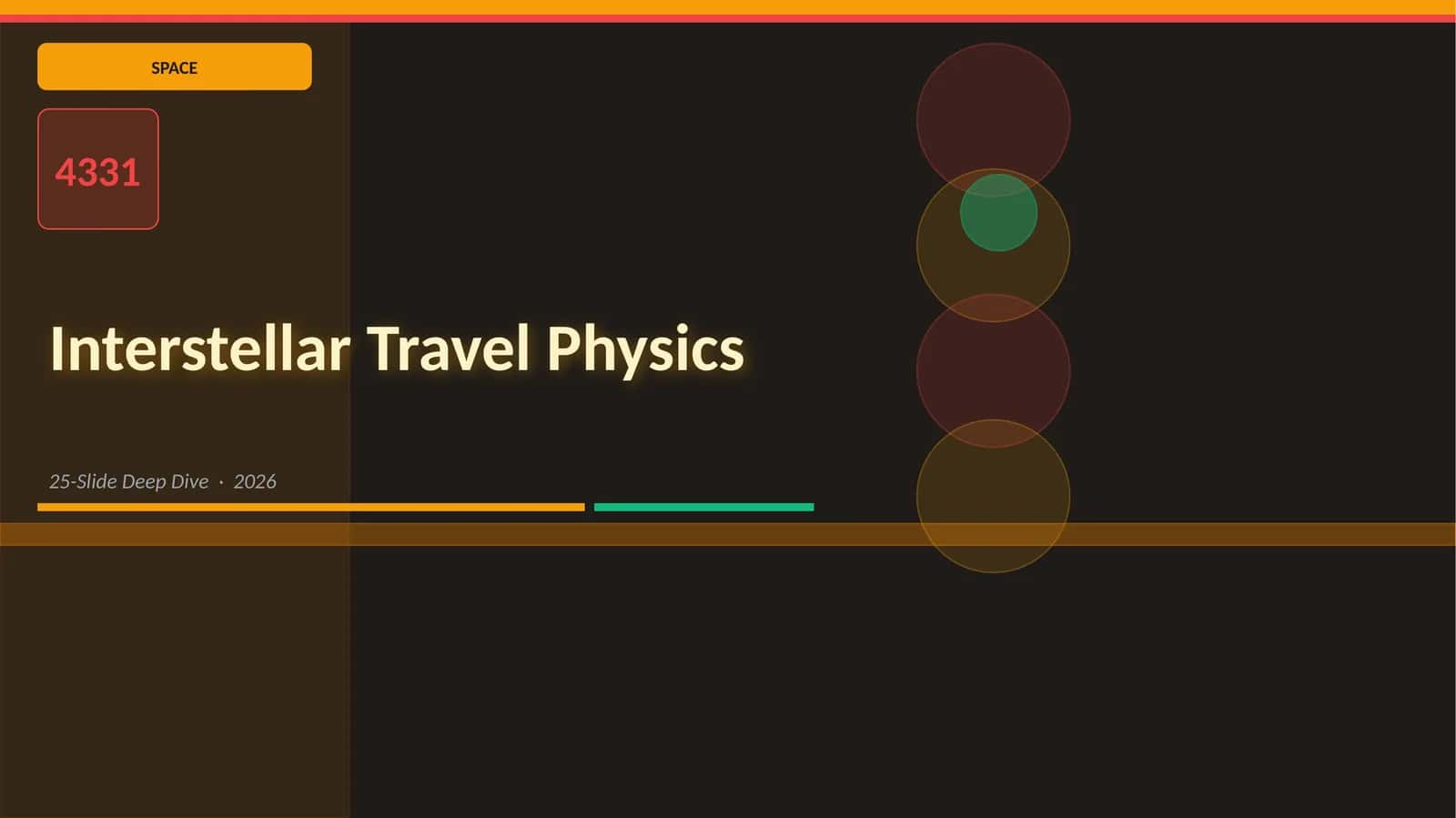 Interstellar Travel Physics