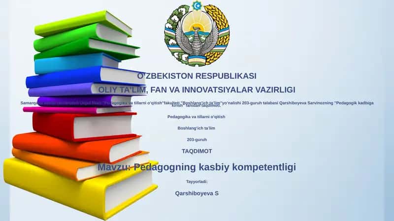 Pedagogning kasbiy kompetentligi
