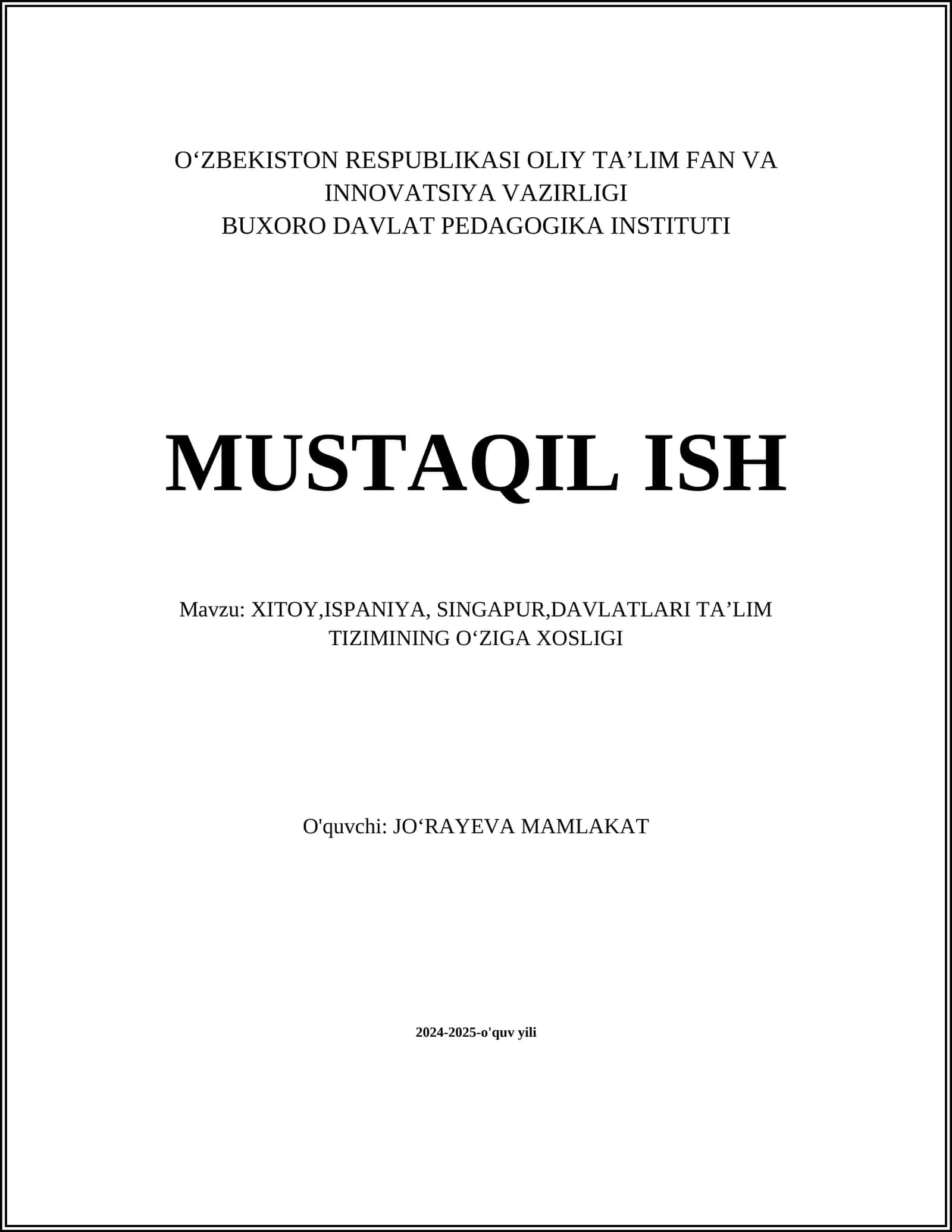 Xitoy taʼlim tizimi