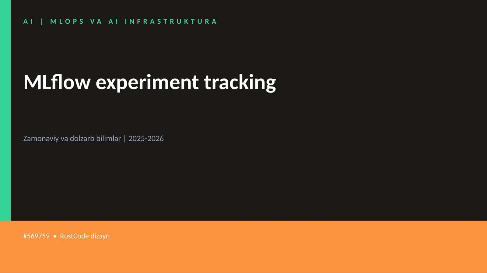 MLflow experiment tracking