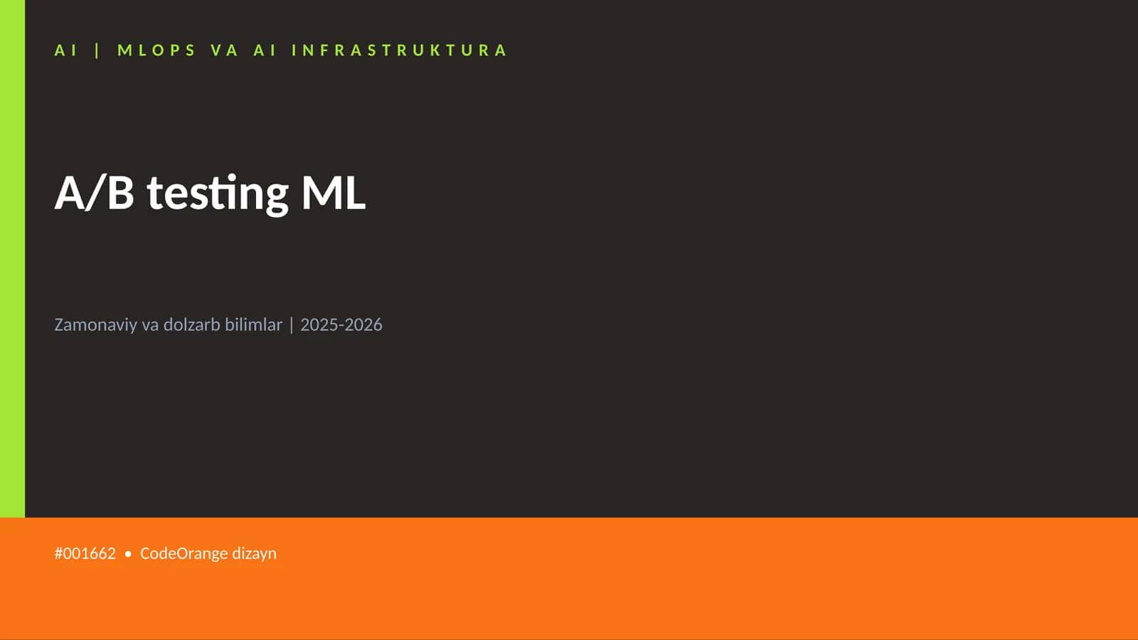 A/B testing ML