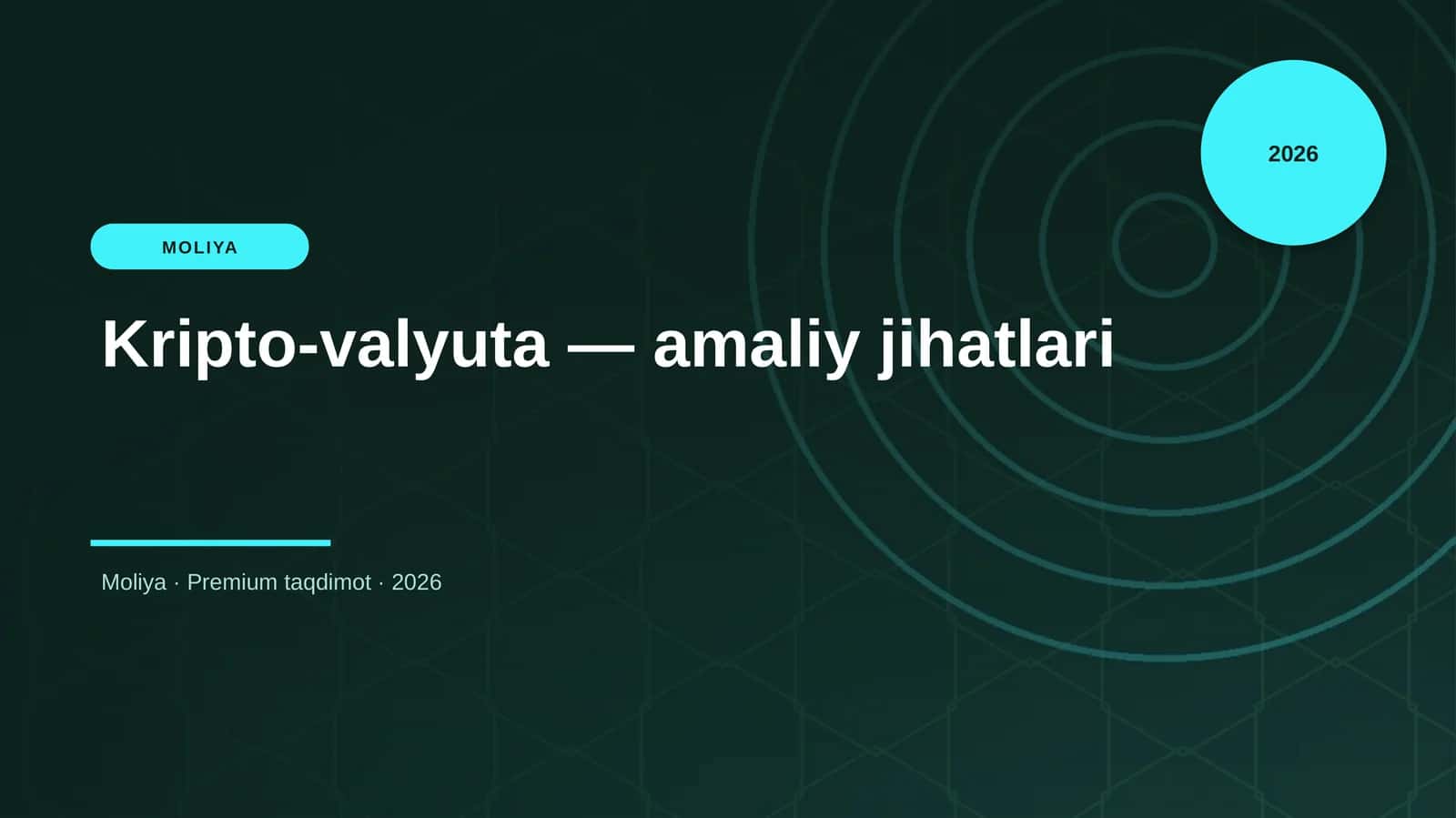 Kripto-valyuta — amaliy jihatlari