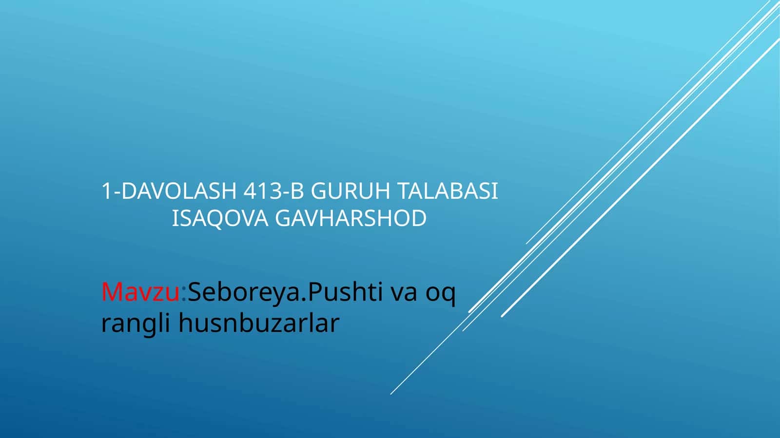 Seboreya.Pushti va oq rangli husnbuzarlar