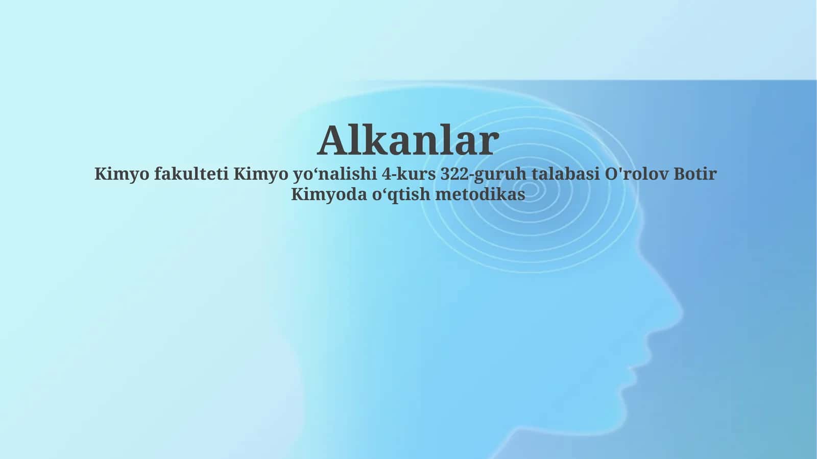 Alkanlar