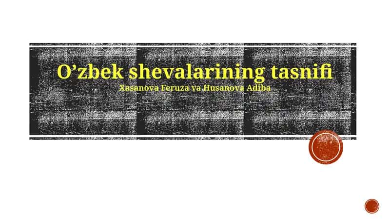 Oʼzbek shevalarining tasnifi