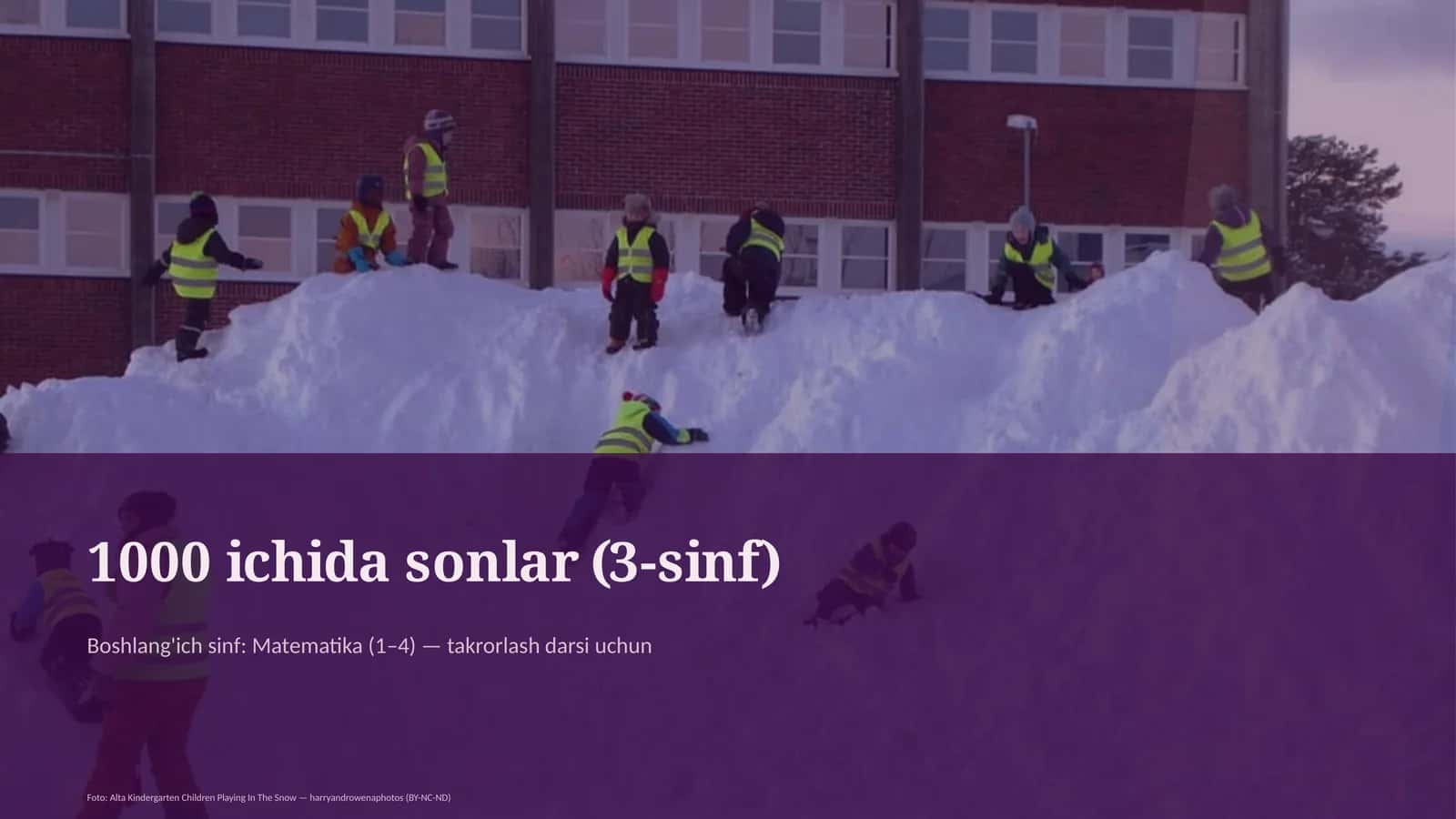 1000 ichida sonlar (3-sinf)