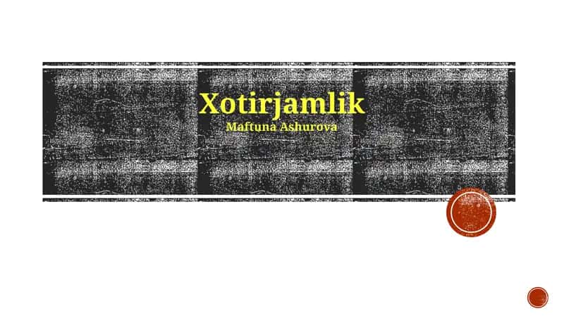 Xotirjamlik