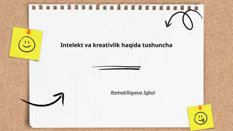 Intelekt va kreativlik haqida tushuncha