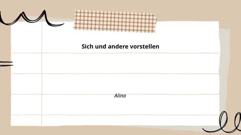 Sich und andere vorstellen