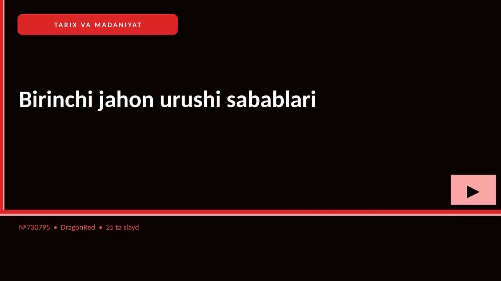 TARIX VA MADANIYAT