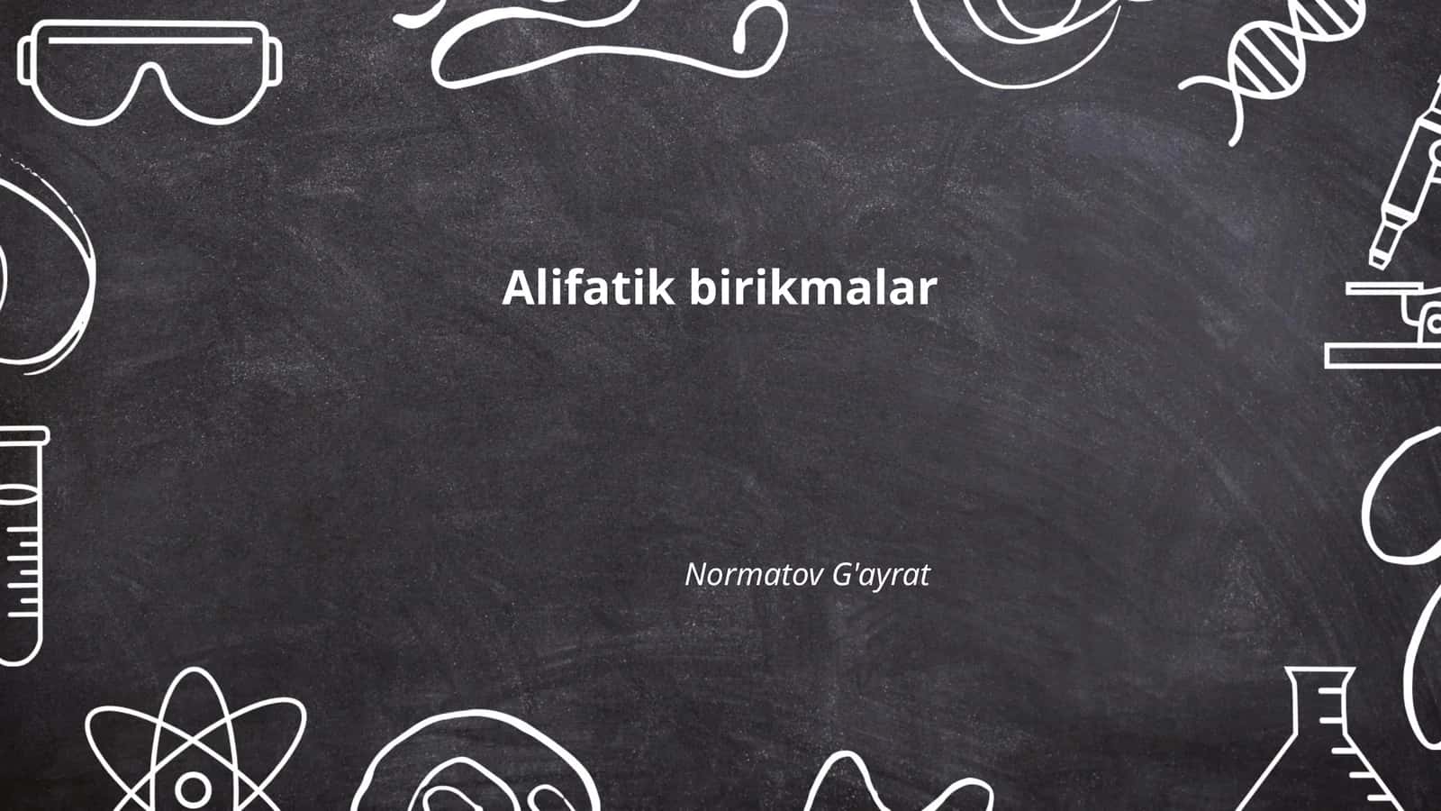 Alifatik birikmalar