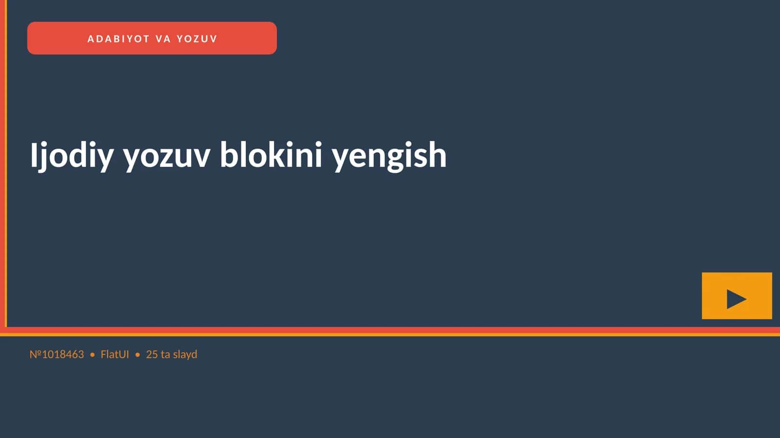 ADABIYOT VA YOZUV