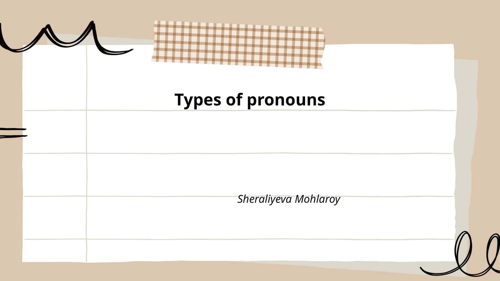 Types of pronouns