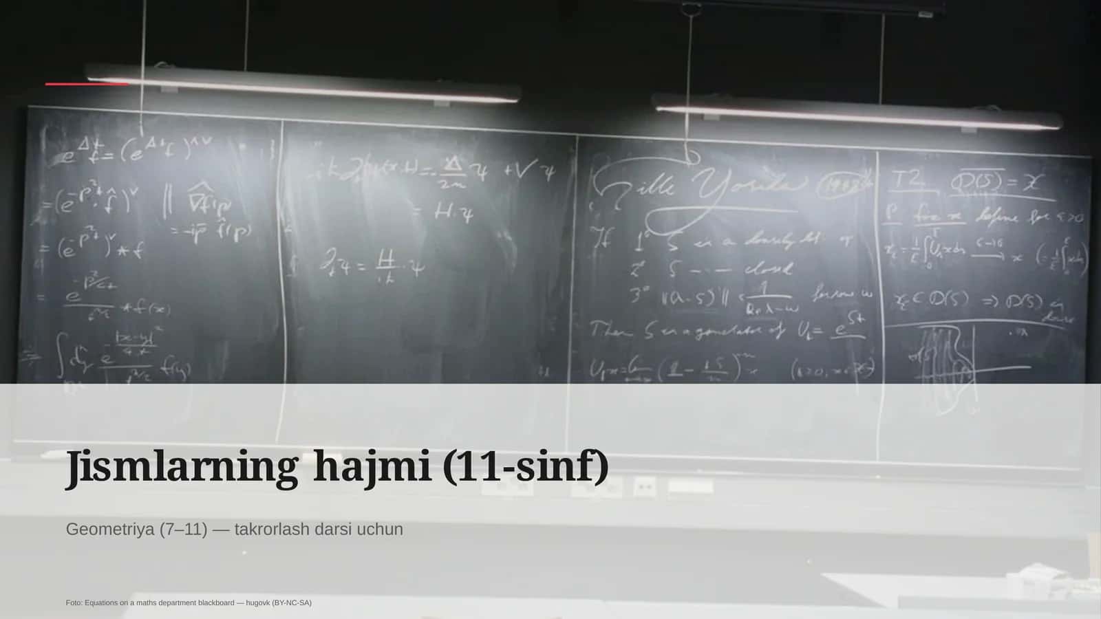 Jismlarning hajmi (11-sinf)