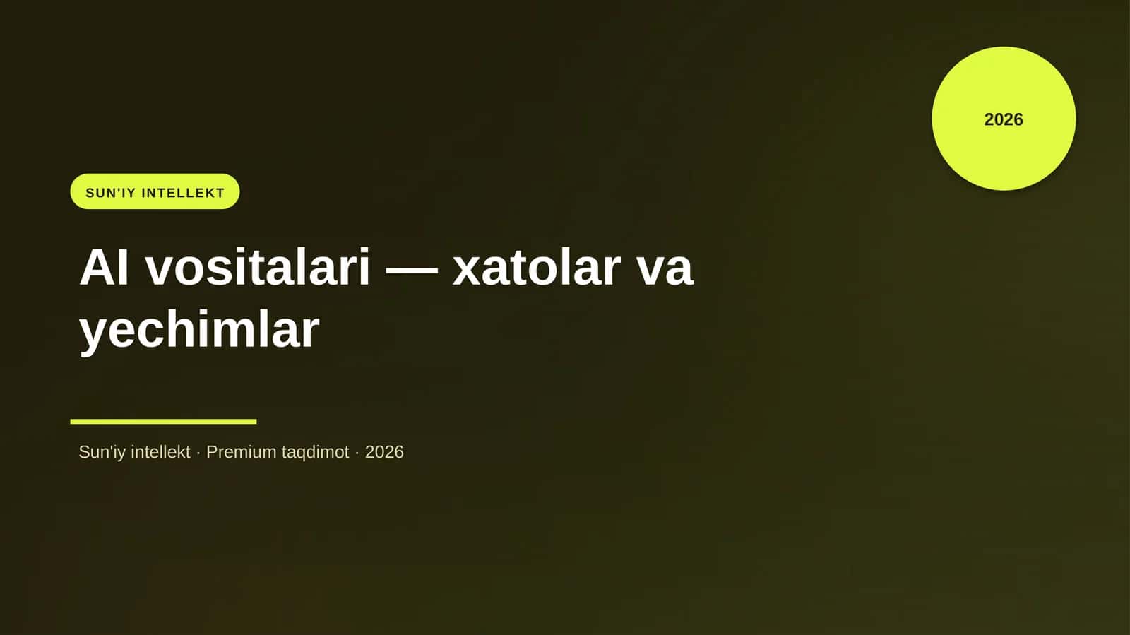 SUN'IY INTELLEKT