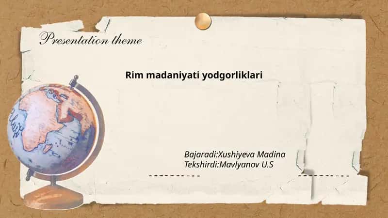 Rim madaniyati yodgorliklari