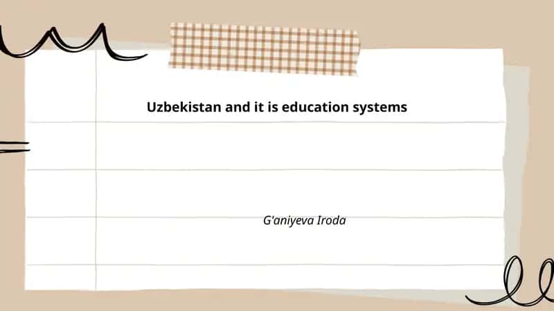 Education System in Uzbekistan