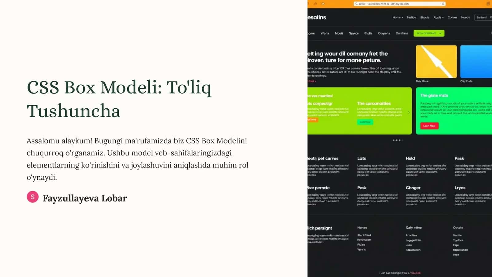 CSS Box Modeli: To'liq Tushuncha