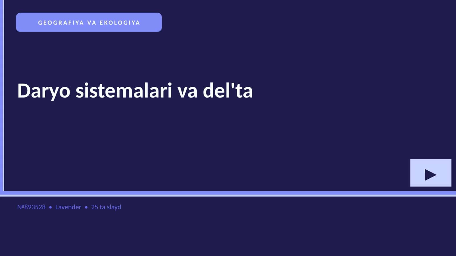 Daryo sistemalari va del'ta