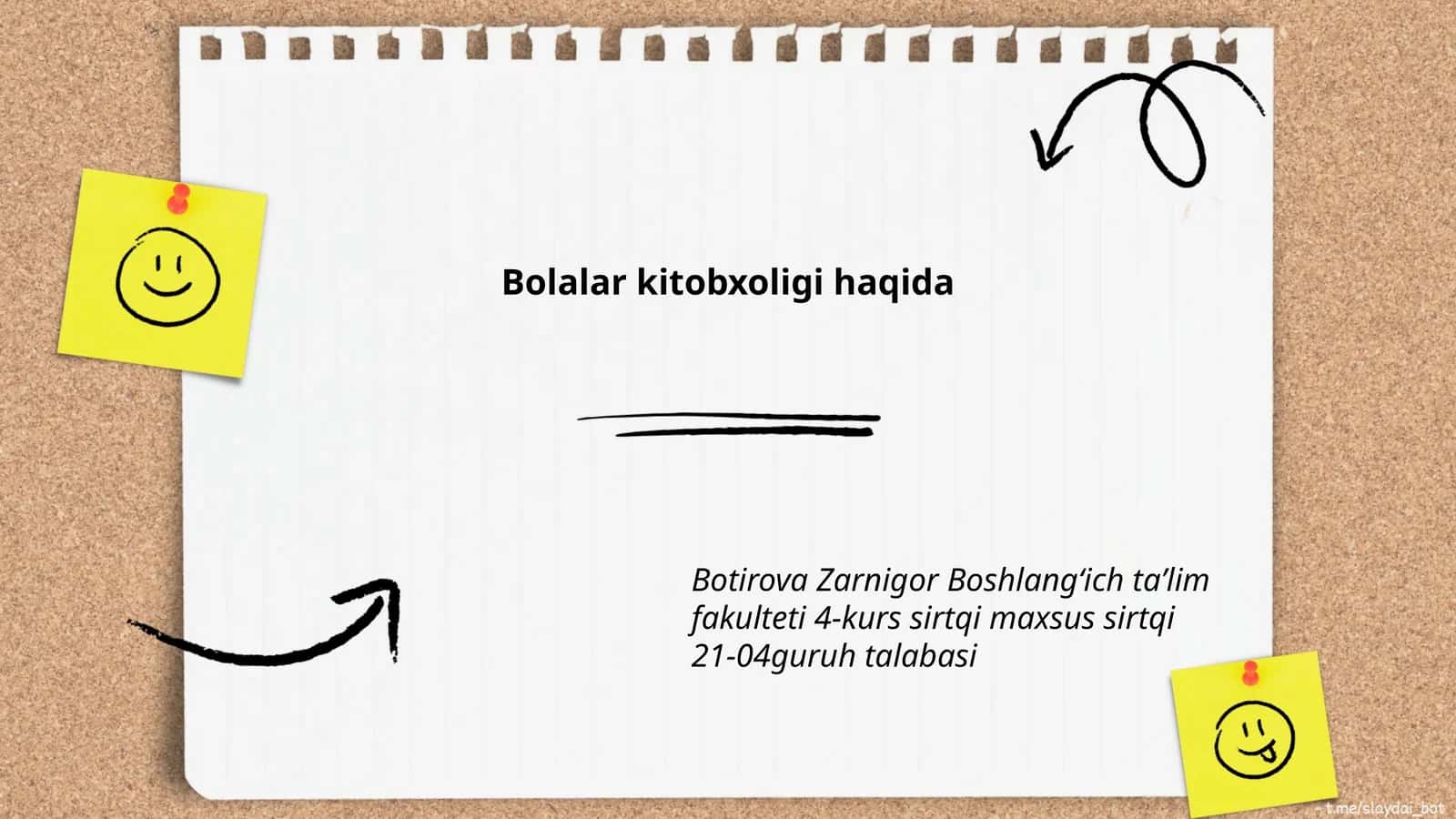Bolalar kitobxoligi haqida