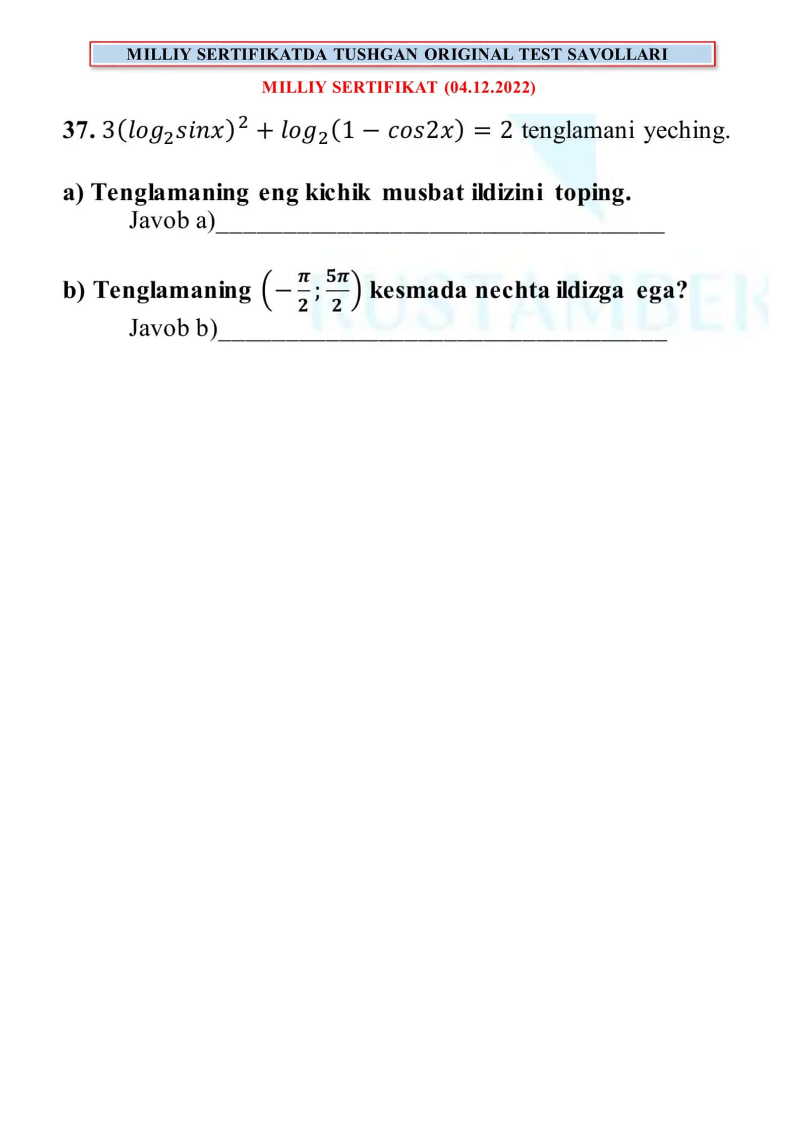 MILLIY SERTIFIKAT (24.05. 2025)
