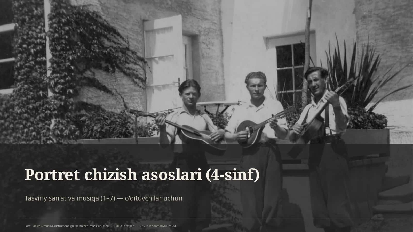 Portret chizish asoslari (4-sinf)