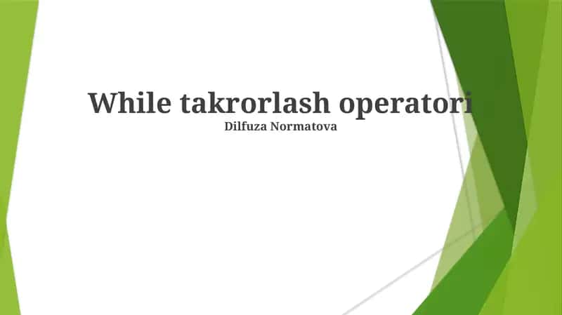 Takrorlash operatori