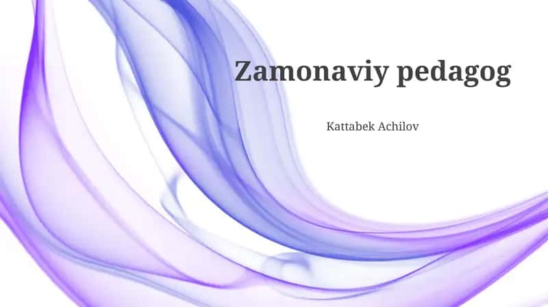 Zamonaviy pedagog
