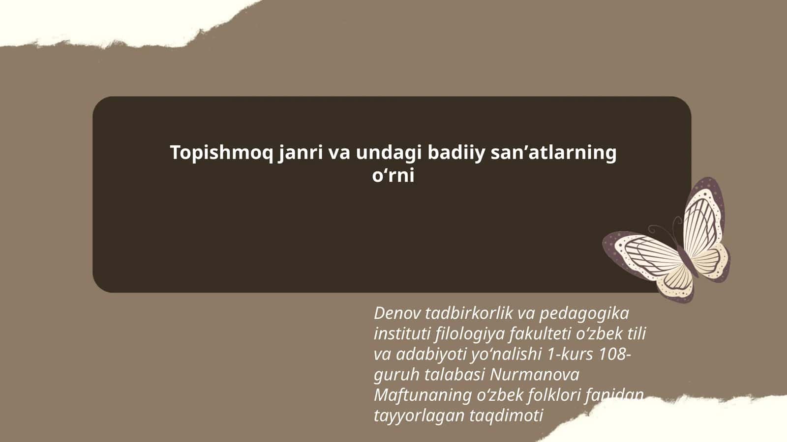 Oʻzbek folklori taqdimoti