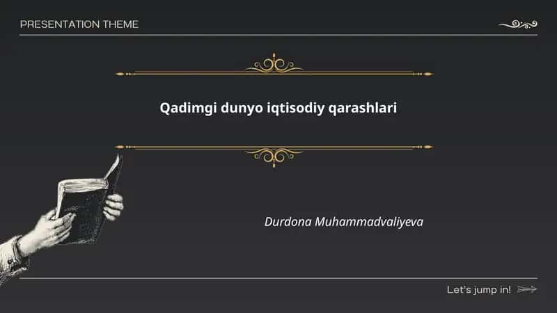 Qadimgi dunyo iqtisodiy qarashlari