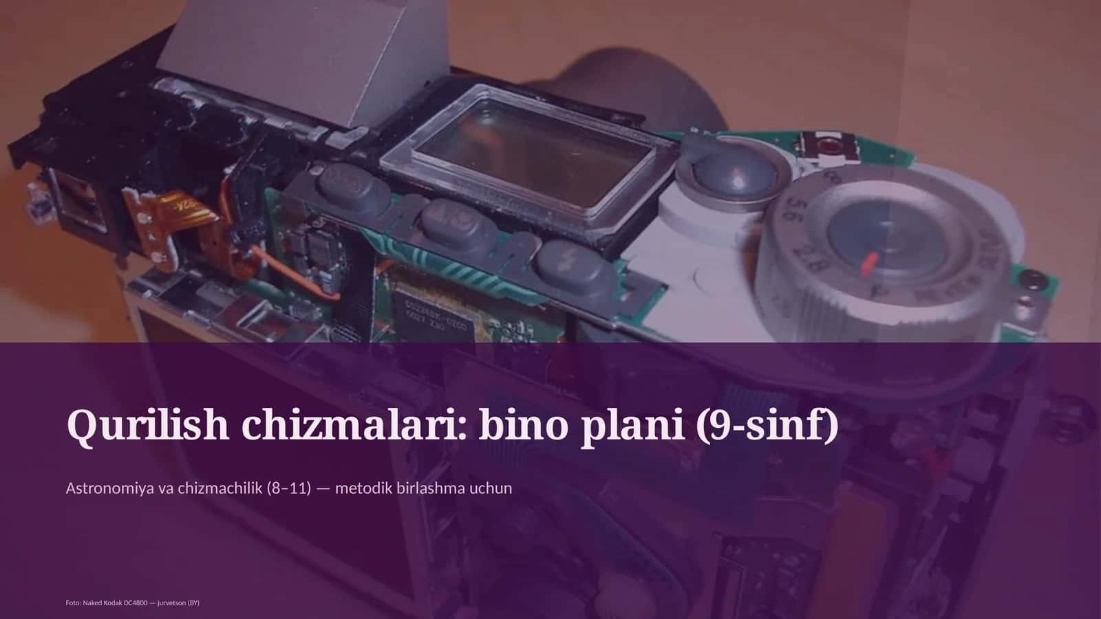 Qurilish chizmalari: bino plani (9-sinf)
