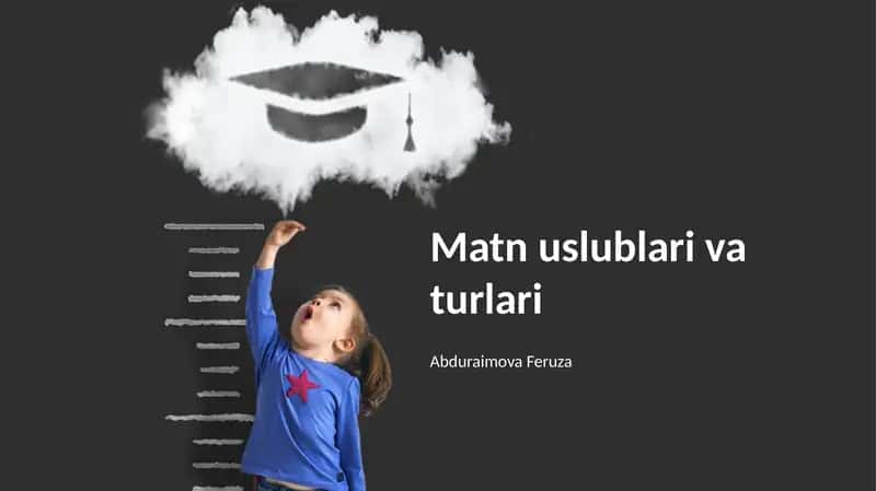 Matn uslublari va turlari