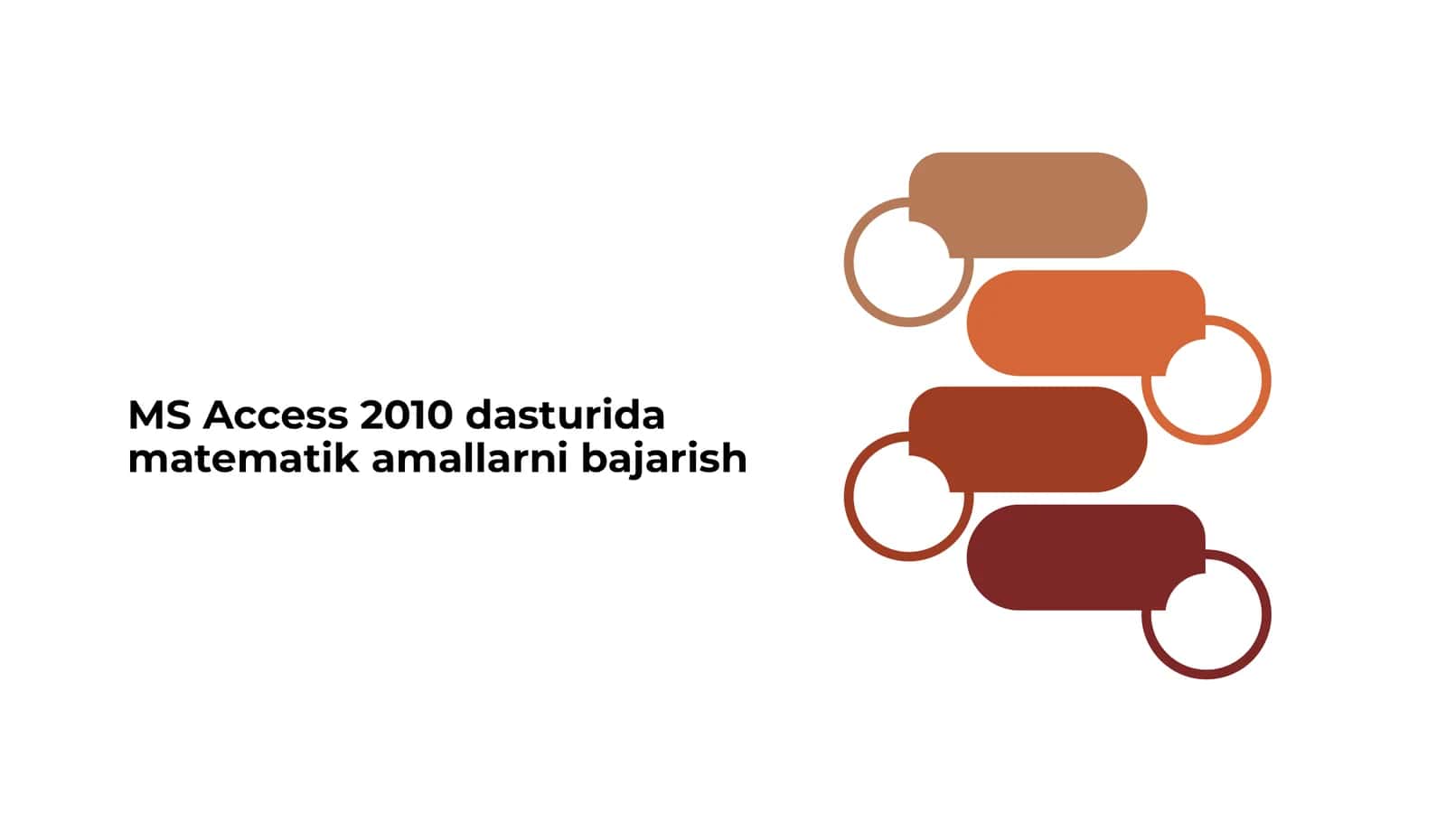 MS Access 2010 dasturida matematik amallarni bajarish
