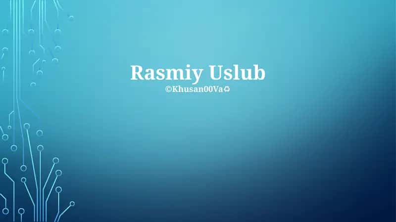 Rasmiy Uslub