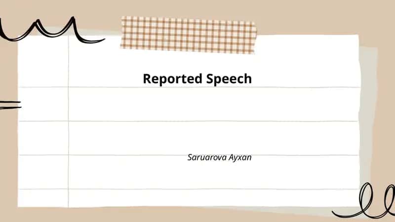 Reported Speech