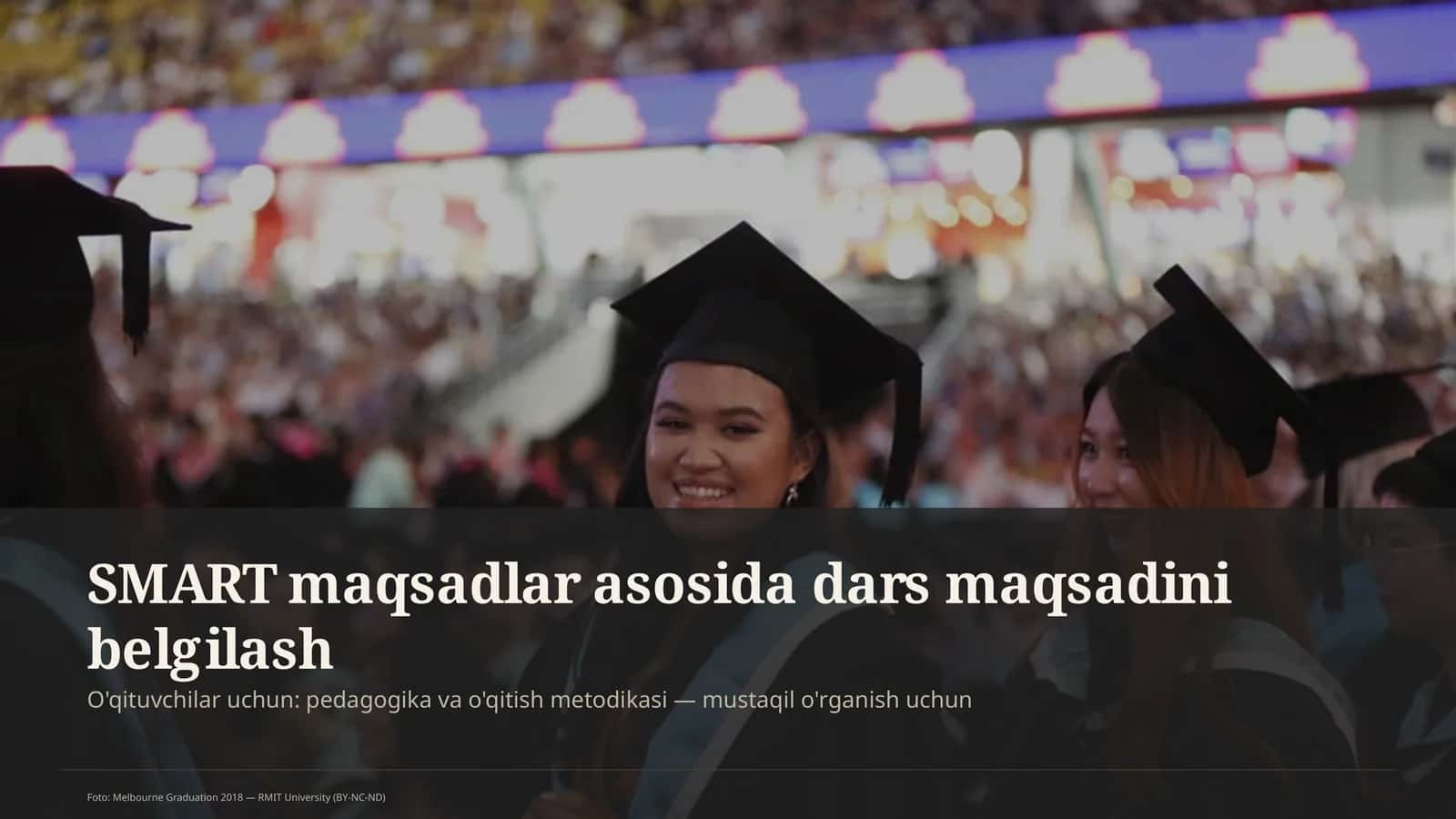SMART maqsadlar asosida dars maqsadini belgilash