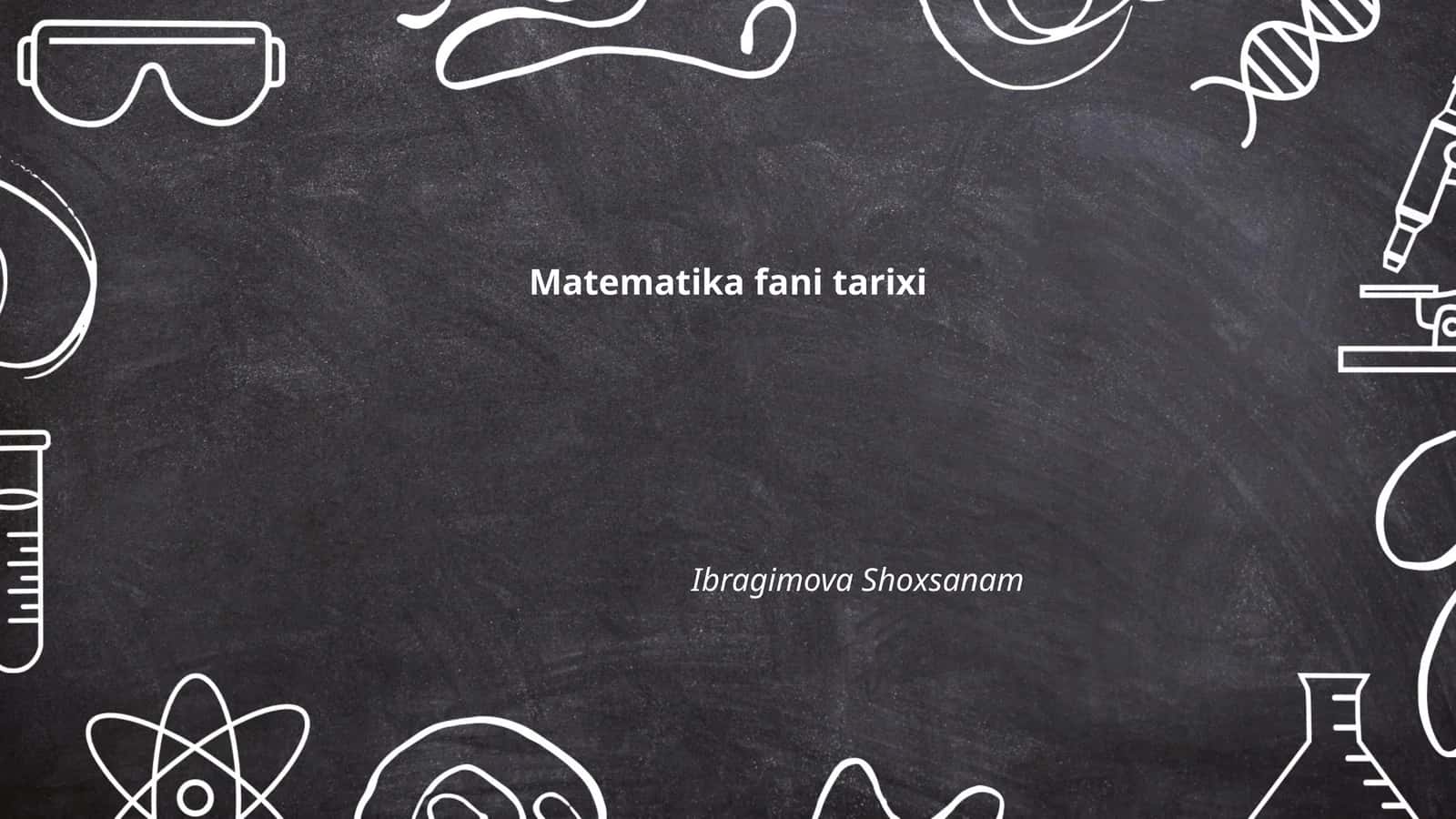 Matematika fani tarixi
