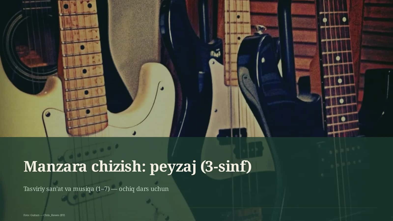 Manzara chizish: peyzaj (3-sinf)