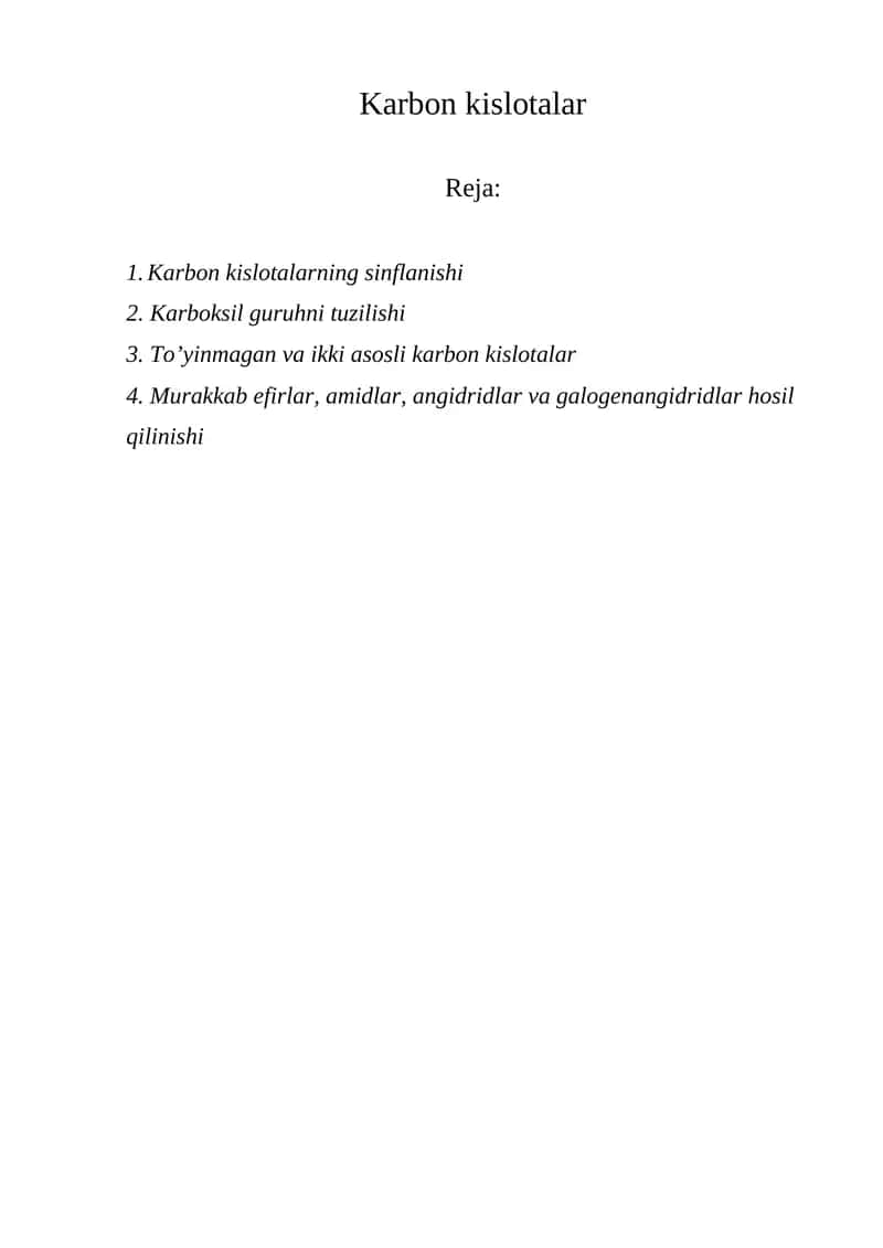 Karbon kislotalar