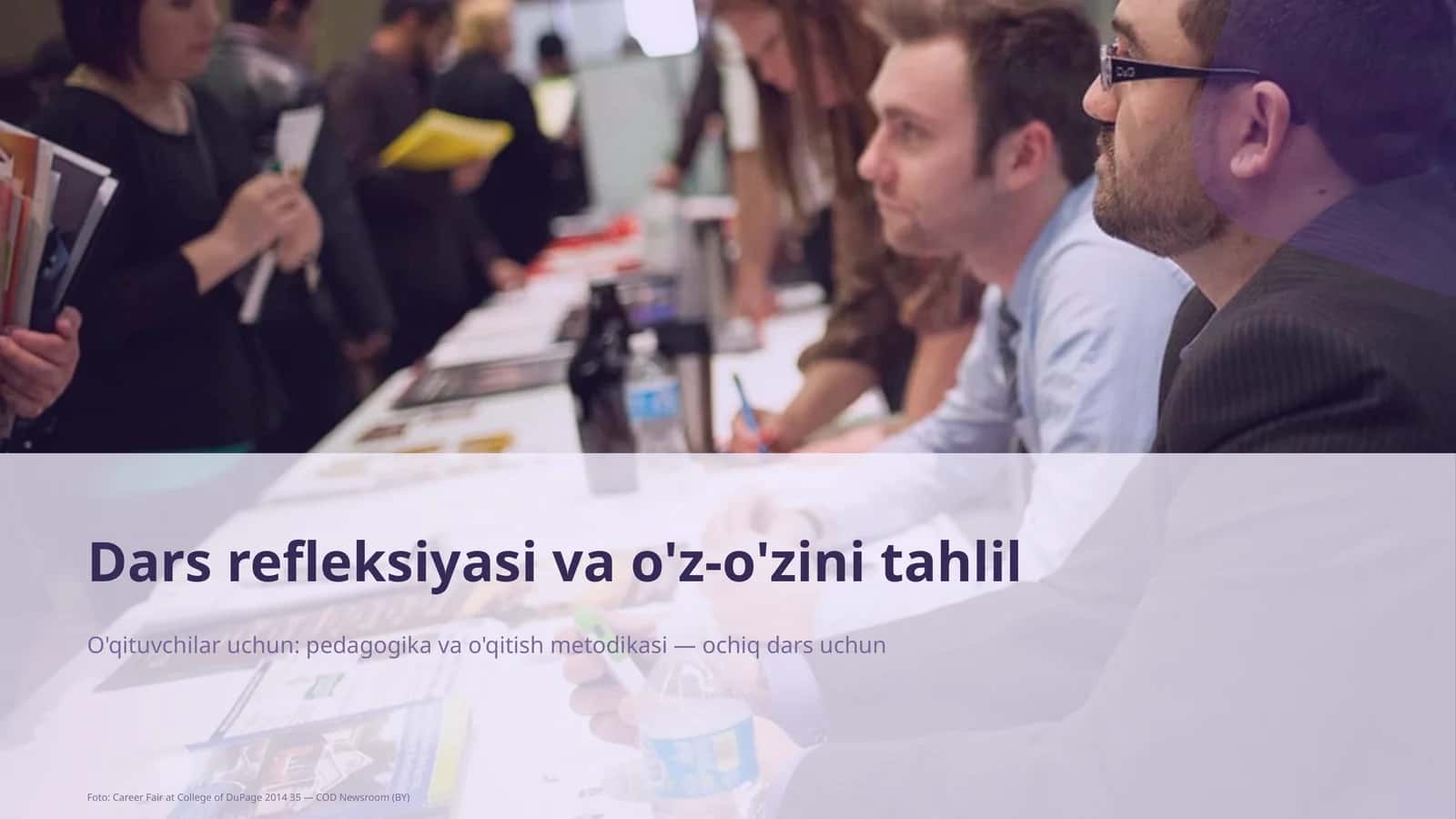 Dars refleksiyasi va o'z-o'zini tahlil