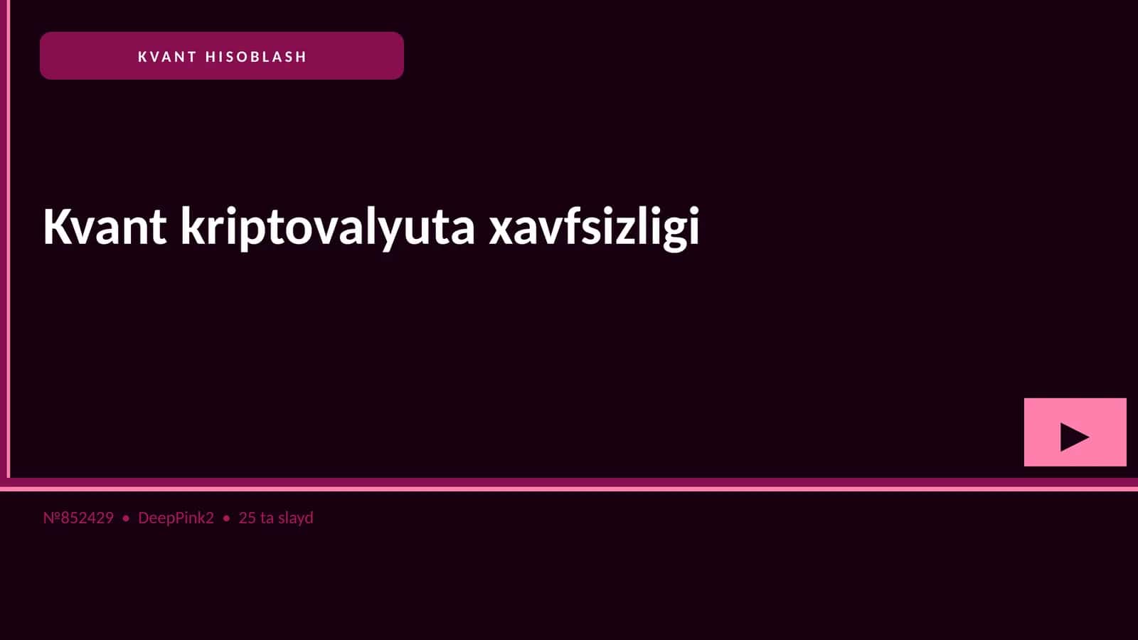 KVANT HISOBLASH