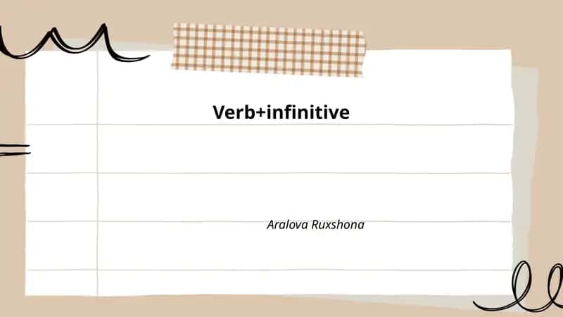 Verb+infinitive