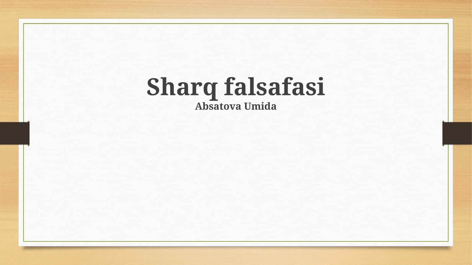 Sharq falsafasi