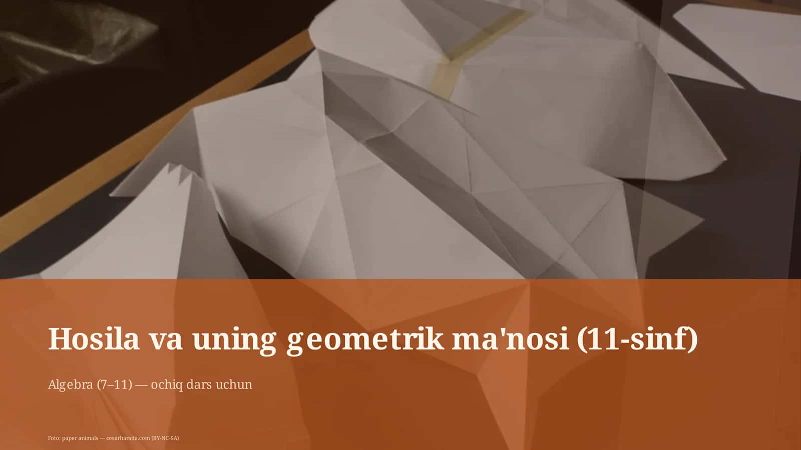 Hosila va uning geometrik ma'nosi (11-sinf)