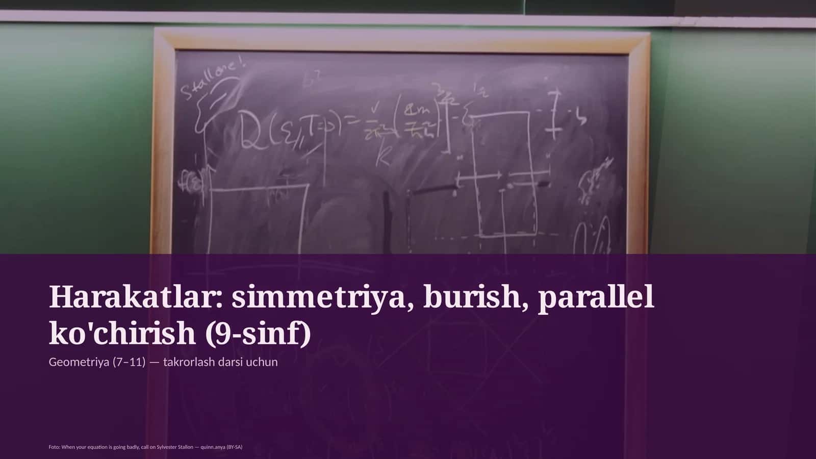 Geometriya (7–11) — takrorlash darsi uchun