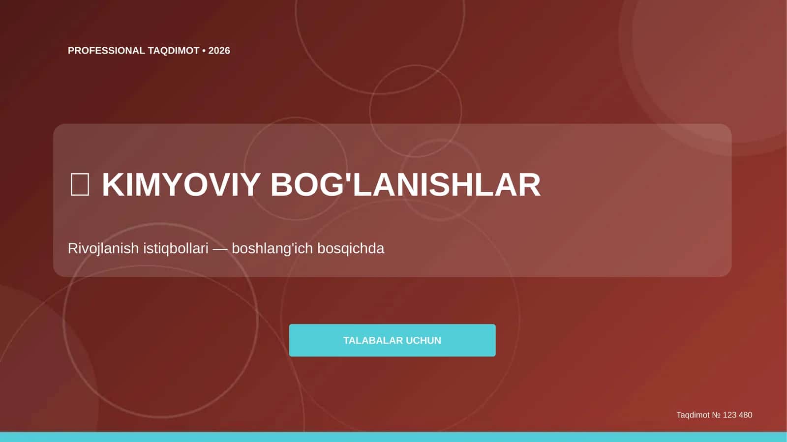 KIMYOVIY BOG'LANISHLAR