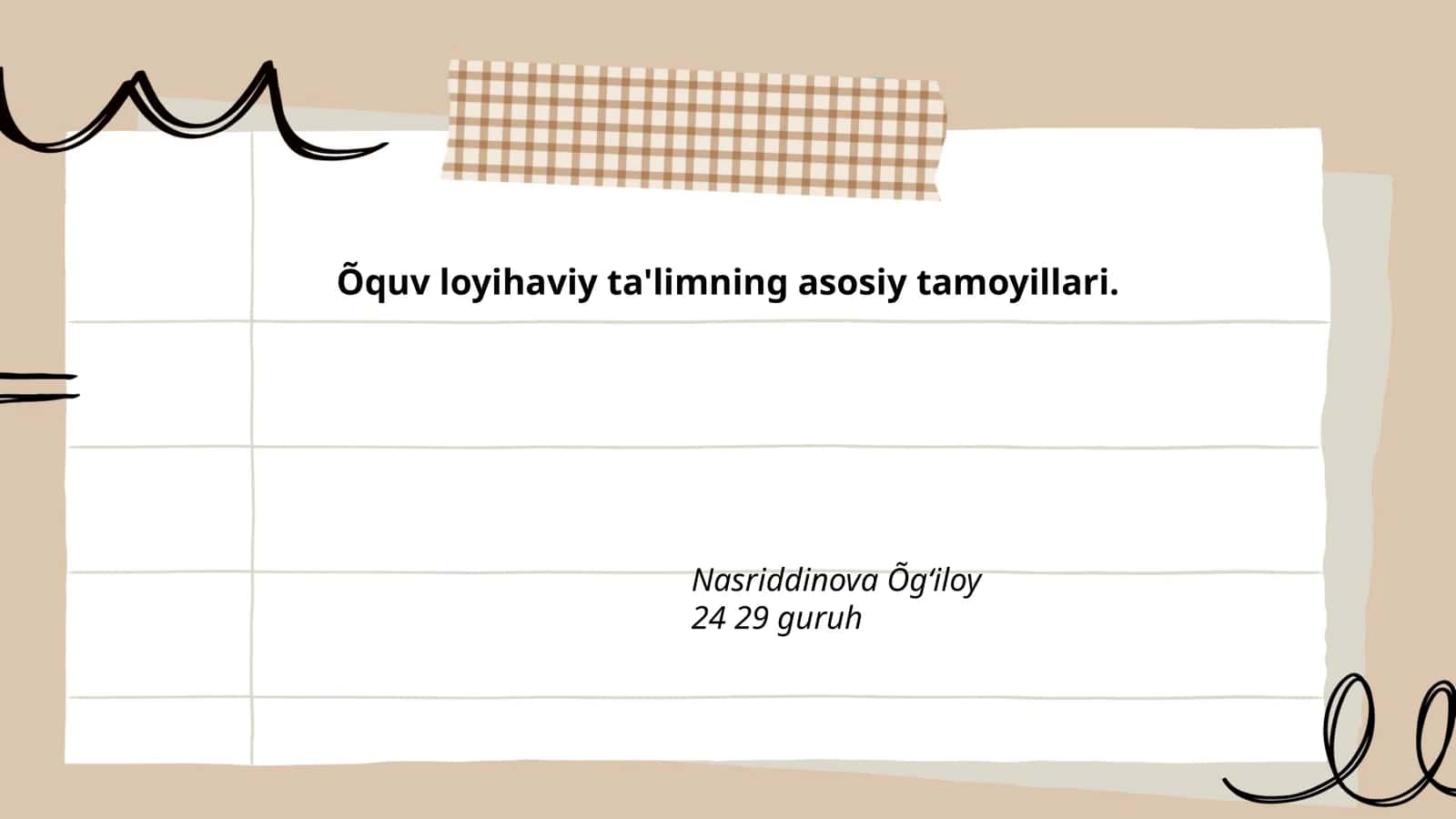 Talaba markazlashganlik loyihaviy ta'lim