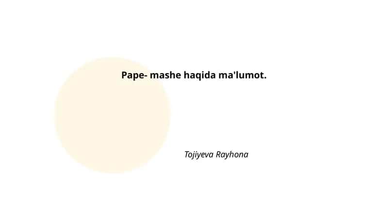 Pape-Mashe San'ati