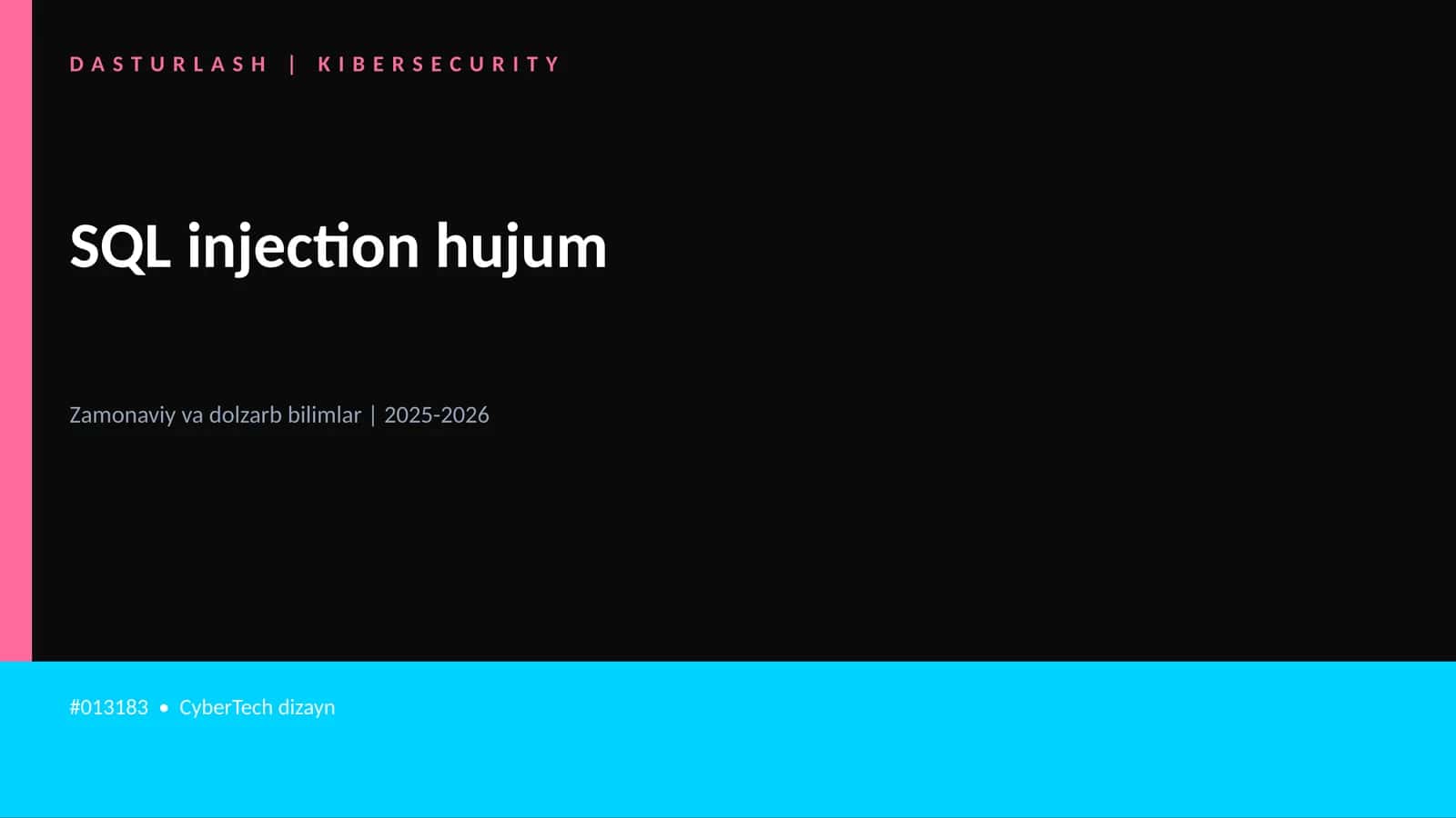 SQL injection hujum